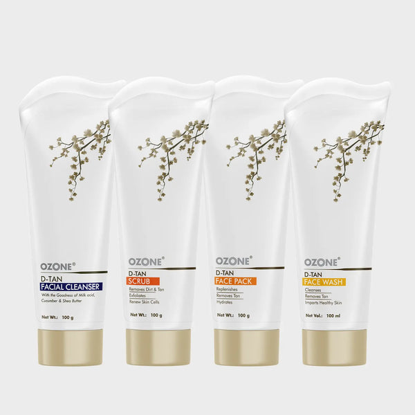 D-Tan Combo (Face wash, Scrub, Pack, Cleanser-100g)