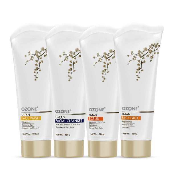 D-Tan Combo (Face wash, Scrub, Pack, Cleanser-100g)