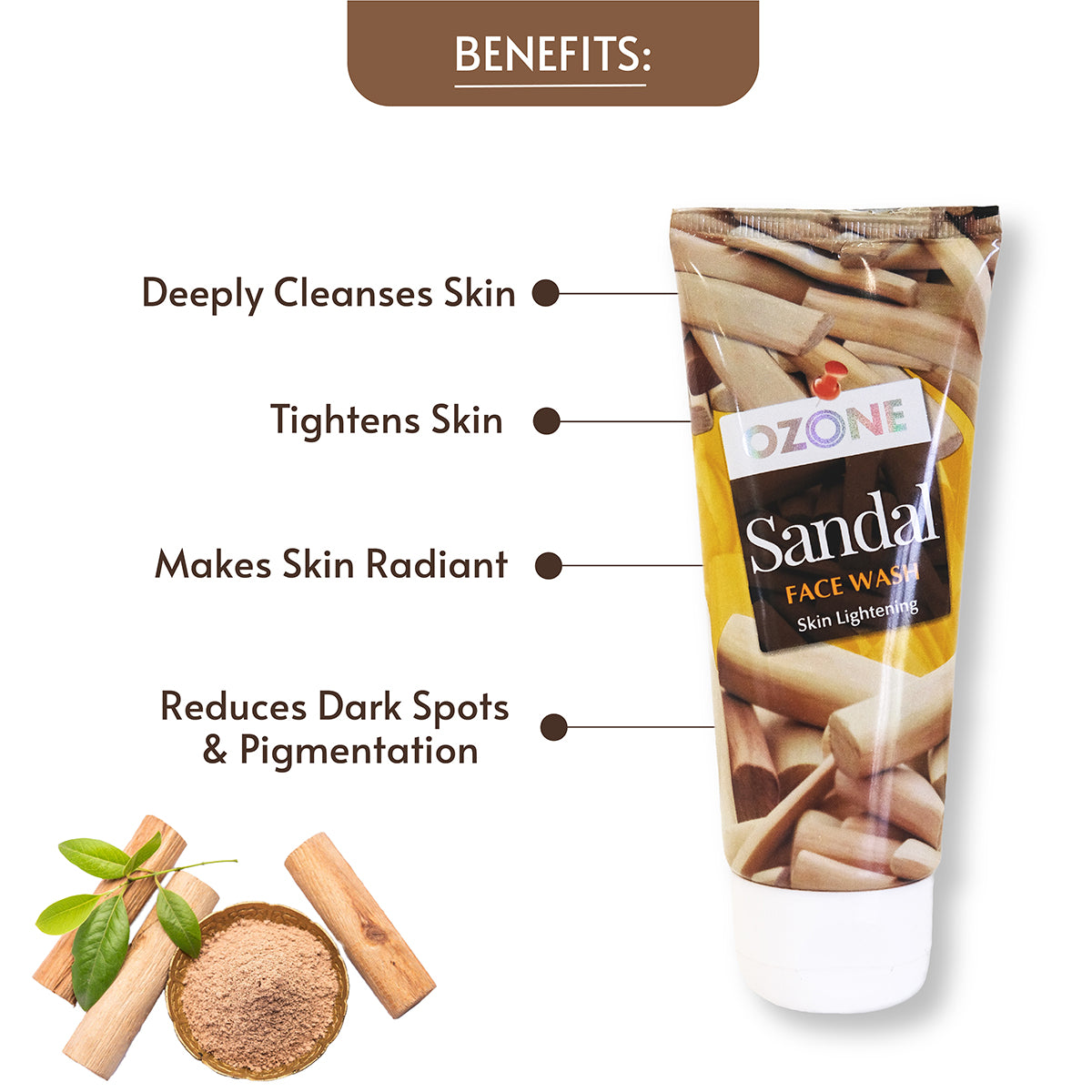 Sandal Facewash, Pack & aloe vera Soap Combo