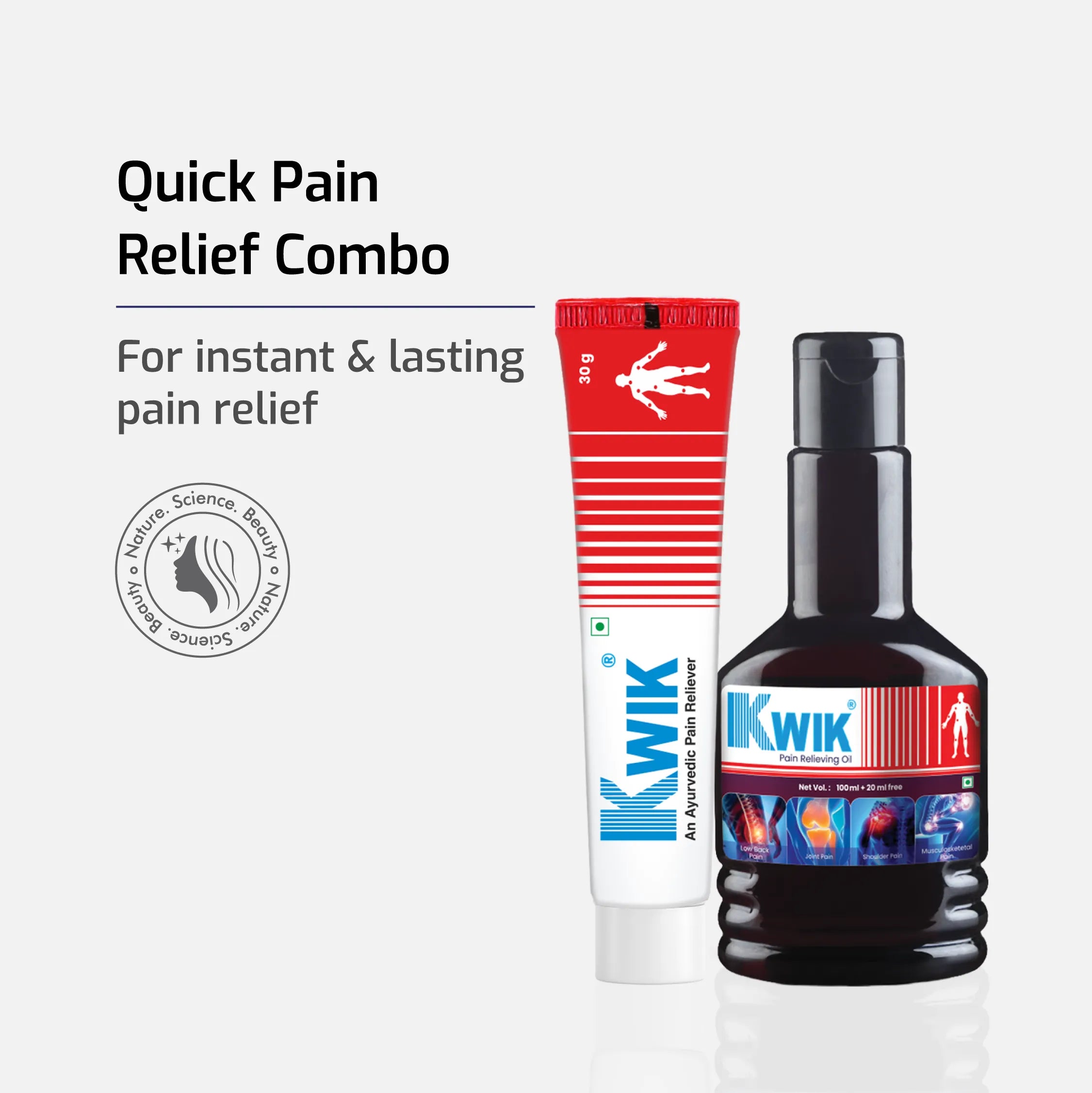 Kwik Pain Relieving Combo – Ozone Ayurvedics