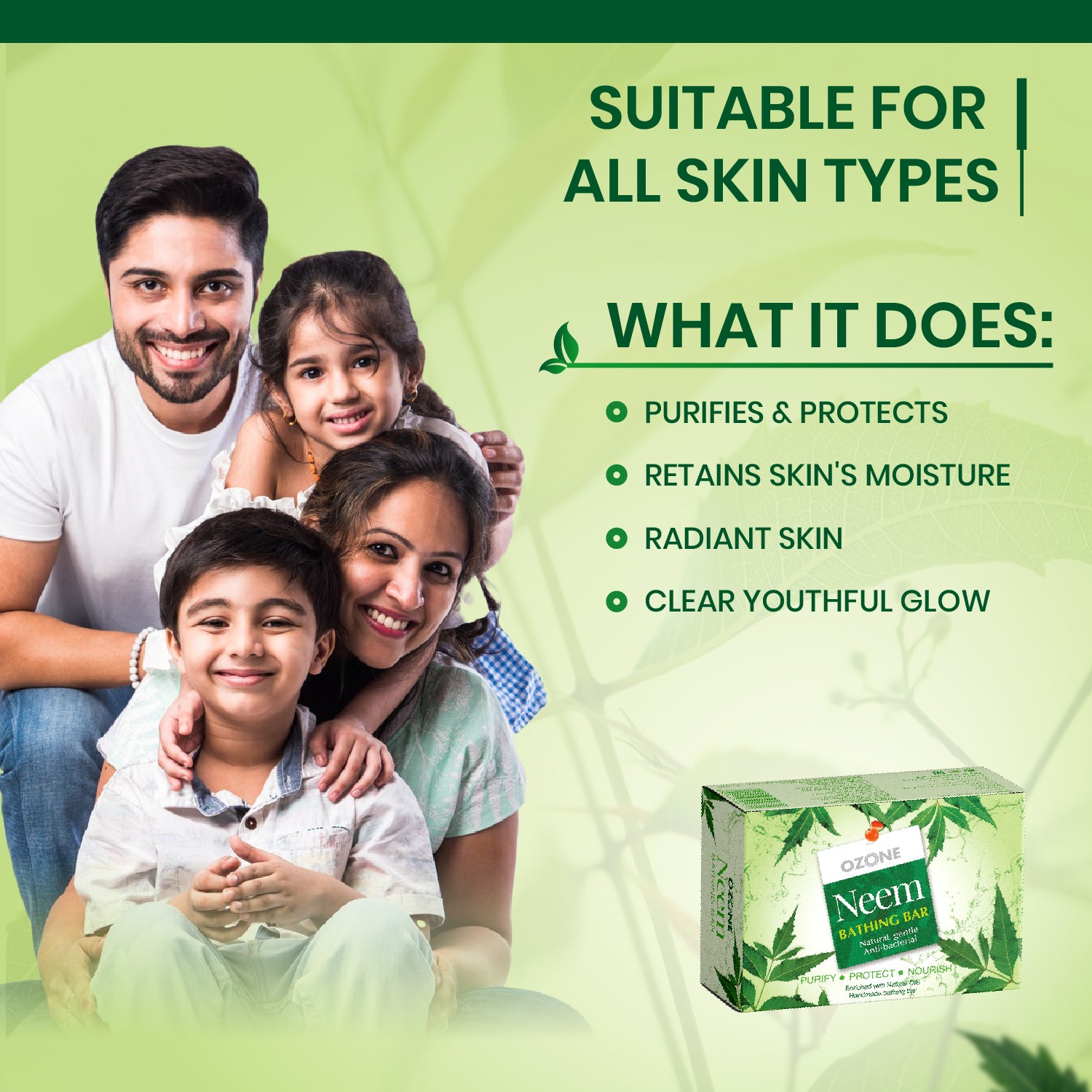 Neem Bathing Bar  (Pack of 3)