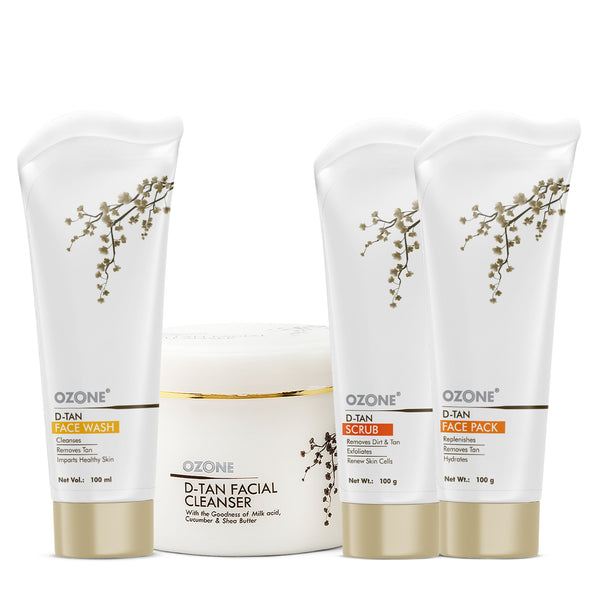 Tan Removal Combo (Face wash, Scrub, Pack, Cleanser-250g)