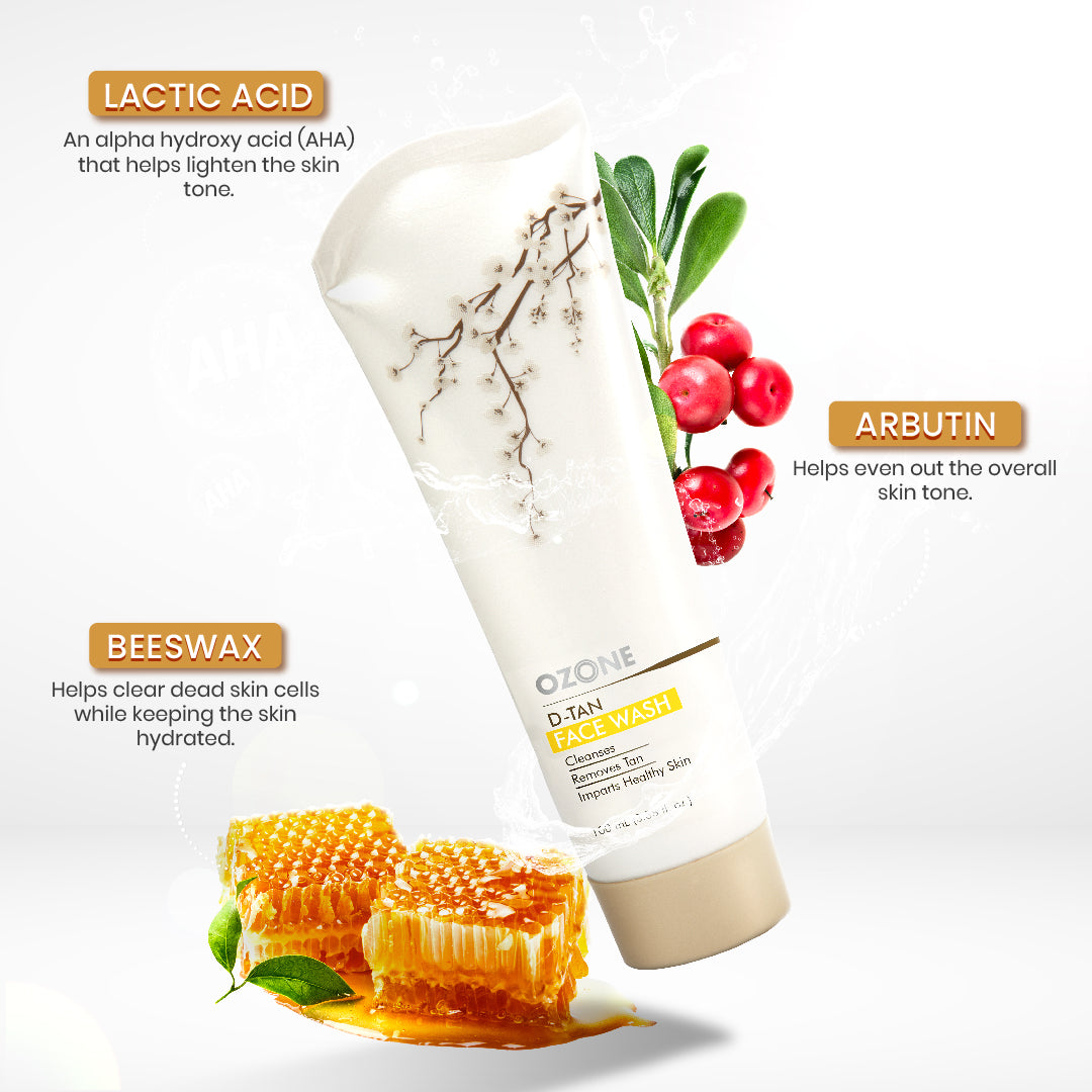 D Tan face wash