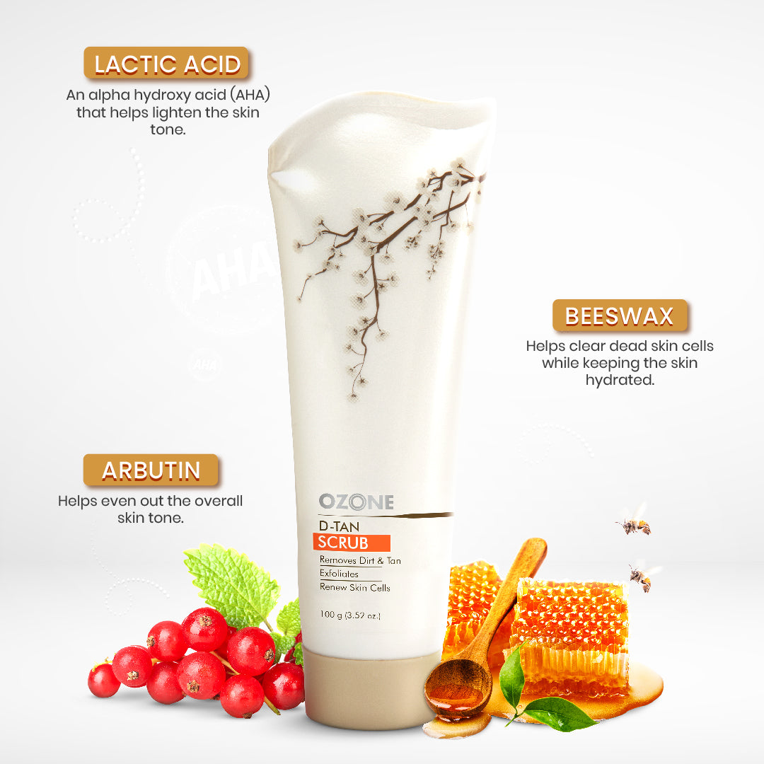 D Tan face scrub
